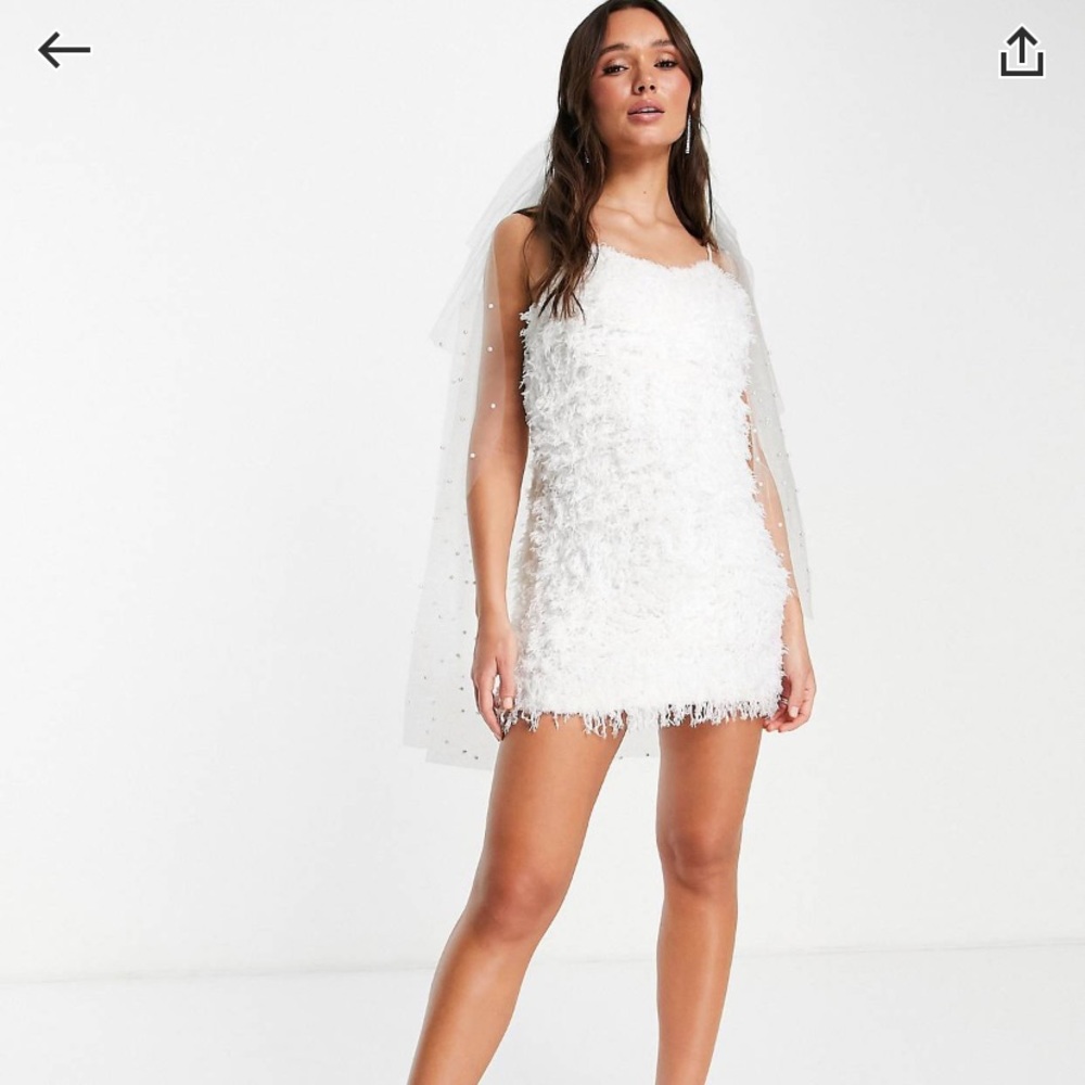 Vila Bridal Fluffy Mini Cami Dress